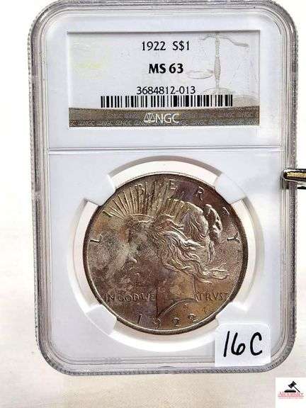 1922 PEACE S$1 COIN - (NGC MS 63) image