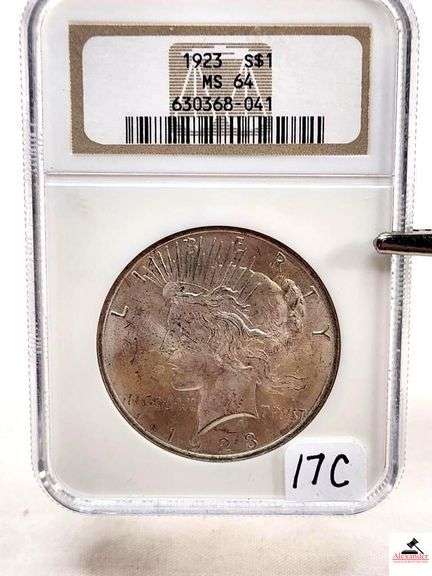 1923 PEACE S$1 COIN - (MS 64) image