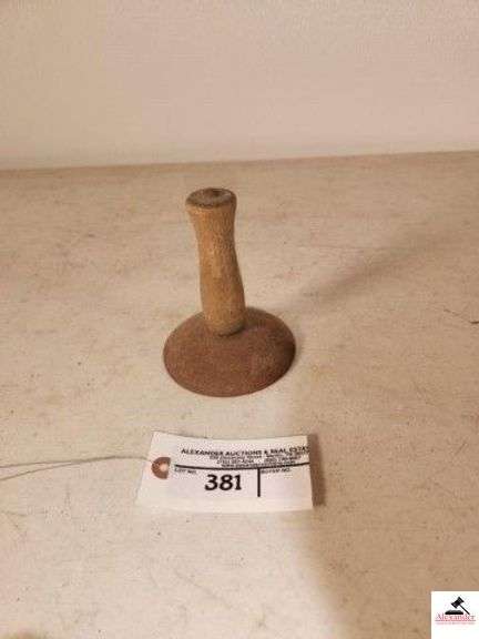 VINTAGE WOOD & METAL HOG SCRAPER (GARAGE) image