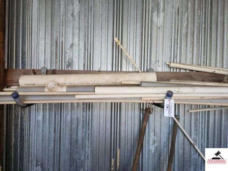 USED PLASTIC PVC PIPE - BRACKETS REMAIN WITH SHED - (IMP. SHED) image