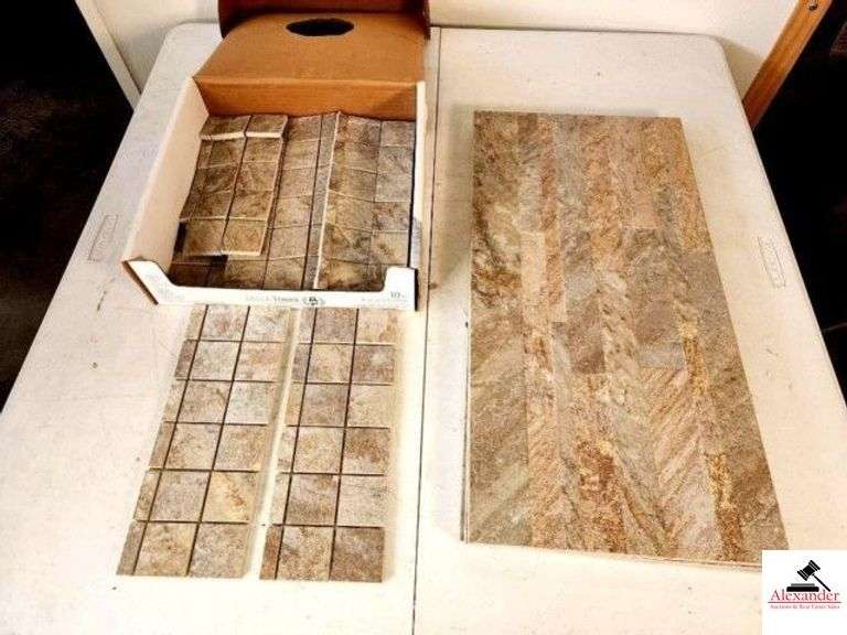 DELTA TIEL - PREMIUM PORCELAIN TILE - (3) 1 FT. WIDE X 23 1/2" WIDE - SMALL TILE IN BOX (SHOP) image