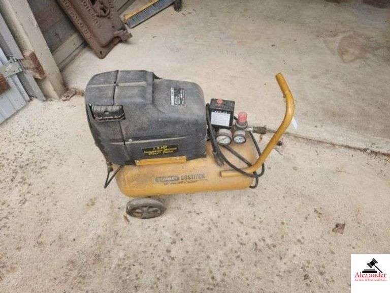 STANLEY BOSTITCH PORTABLE AIR COMPRESSOR 1.5 HP INDUCTION MOTOR DIRECT DRIVE - THE BUILDER'S SERIES - (SHED) image