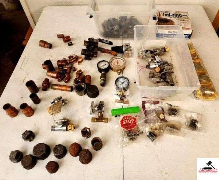 NEW CUTOFFS WAX RING - BARREL PLUGS - GAUGES - COPPER FITTINGS - ELBOWS - END CAPS - (SHOP) image