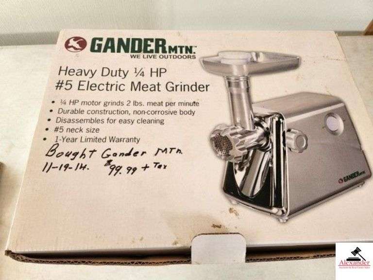 GANDER MTN. HEAVY DUTY 1/4 HP #5 ELECTRIC MEAT GRINDER - (UTILITY RM) image