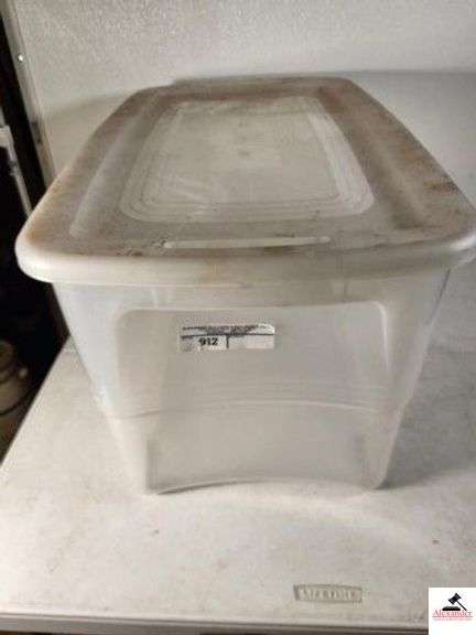 PLASTIC TOTE WITH LID - (UPSTAIRS) image