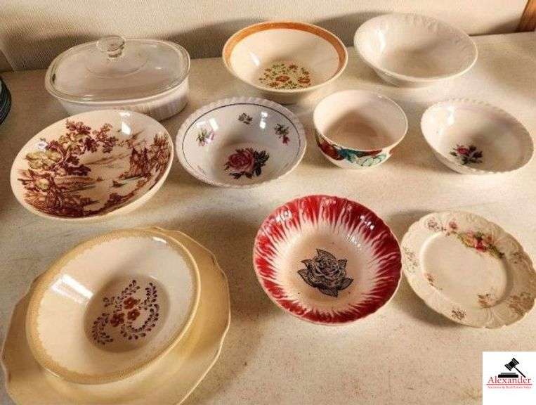 (9) SERVING BOWLS DECORATIVE BOWLS - CHINA SERVING BOWL - NUMEROUS SIZES image