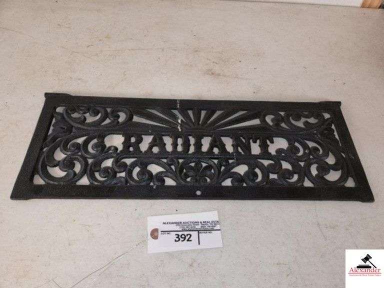 WROUGHT IRON "RADIANT" STOVE SHELF (GARAGE) image