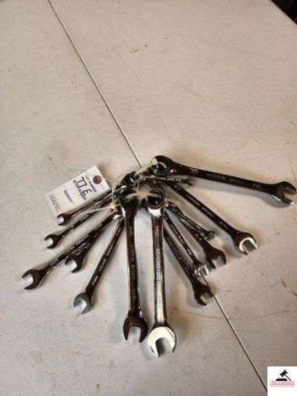 (7) PITTSBURG WRENCHES RATCHET & OPEN ENDS - 3/8", 3/4", 7MM, 8MM, 17MM, ETC (TRAILER) image