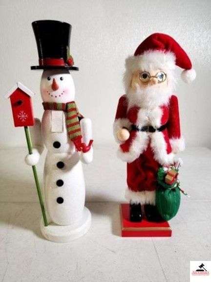 (2) NUTCRACKERS SANTA AND SNOWMAN (UPSTAIRS) image