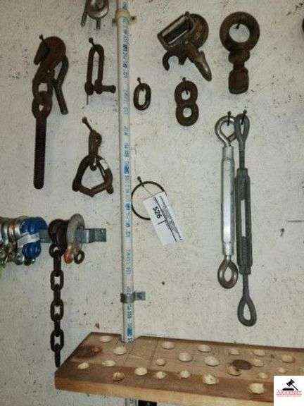 13 U-CHAIN HOOKS USED CHAIN HOOKS - BOLT RINGS - CHAIN CONNECTORS - (SW CORNER OF SHOP) image
