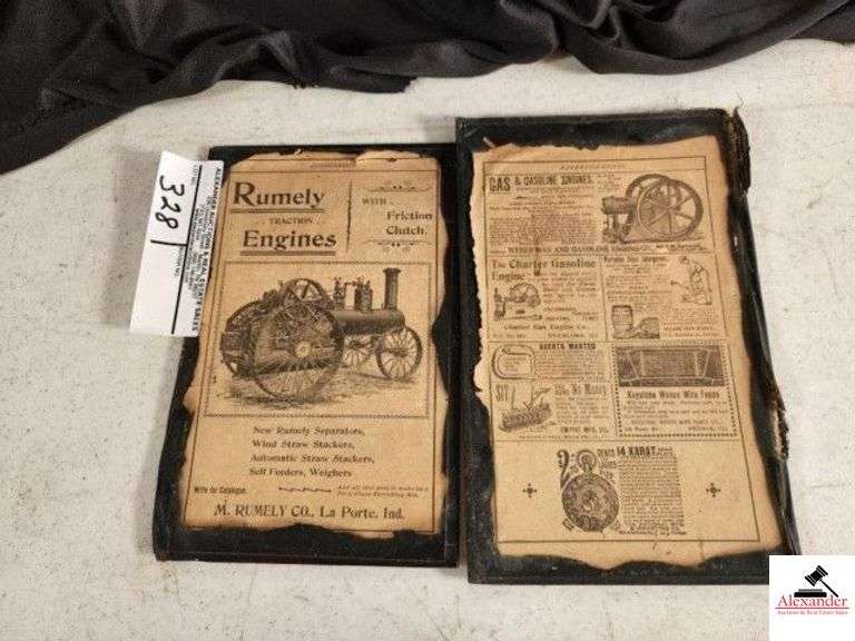 2 BOOK COVERS PAPER ADVERTISEMENTS OF STEAM AND GAS ENGINES (GARAGE) image