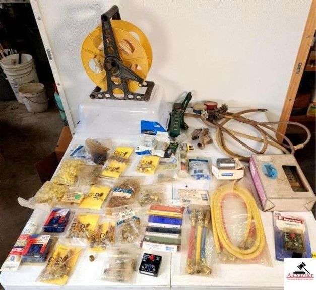 ELECTRICAL AND REPAIR SUPPLIES C & D VALVE MFG.. CO BRASS CONNECTORS - WING NUTS - NEW REFRIGERATION HOSES - QUICK SPLICES - UNIVERSAL REPLACEMENT PILOT - OUTDOOR POWER STAKE - VALVE STEMS - ROLL OF ELECTRIC FENCE STRING (SHOP) image