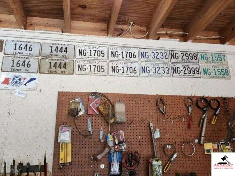 TN GUARDSMAN LICENSE PLATES - 1966 - 1967 - 1975 1977 - 1978 - 1979 - (2) OF EACH ONE - (UNSCREW FROM WALL) image
