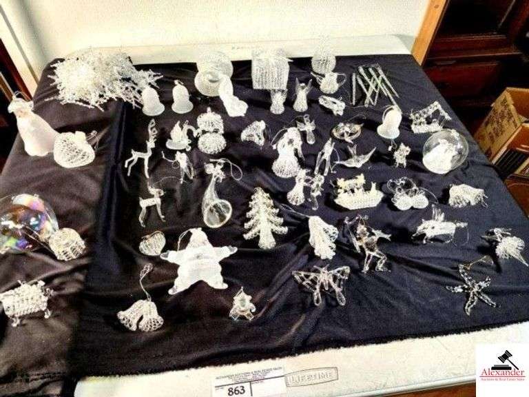 CHRISTMAS ORNAMENTS - GLASS & PLASTIC SANTA - BIRDS - HORSES - BELLS - ANIMALS - ICE CICLES - CHRISTMAS TREES - ANGLES - HEARTS - BUTTERFLIES - ETC - (UPSTAIRS) image