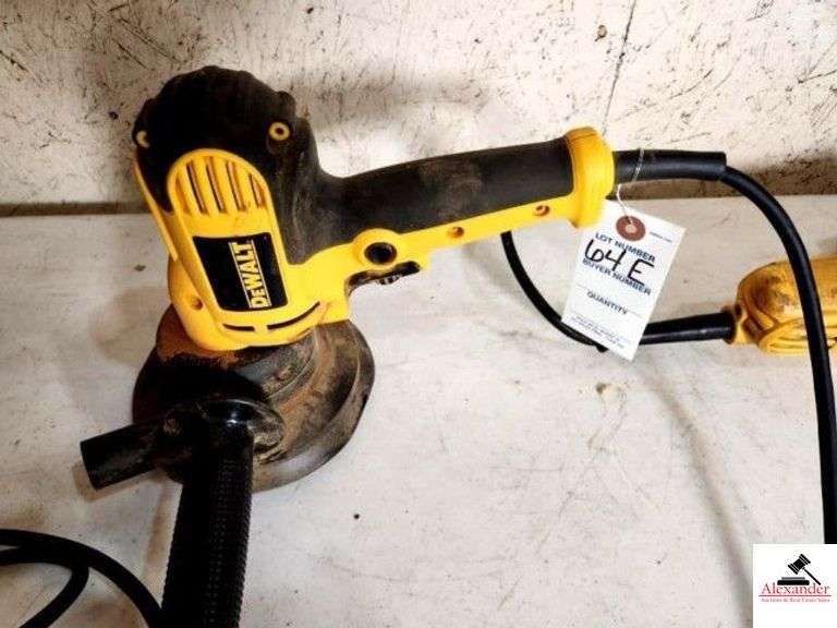 DEWALT DWE6401DS SANDER 5" - RUNS - DEWALT DWE4120 ANGLE GRINDER - 4 1/2" MILWAUKEE DRILL - (SHOP) image