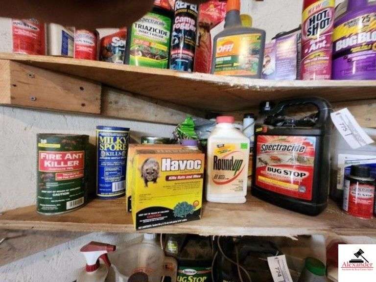 D-CON RAT & MICE BAIT HAVOC RAT & MICE BAIT - ROUND UP - STECTRACIDE BUG STOP - TRIAZICIDE INSECT KILLER - SEVIN CONCENTRATE BUG KILLER - MIKLY SPORE - REPEL OUTDOOR FOGGER - HOT SHOT ROACH & ANT SPRAY - BUG BLOCK - (SHOP) image