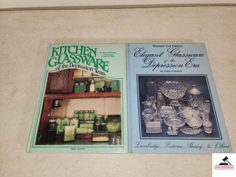 KITCHEN GLASSWARE OF DEPRESSION YEARS & ELEGANT GLASSWARE OF THE DEPRESSION ERA - (NW BEDROOM) image