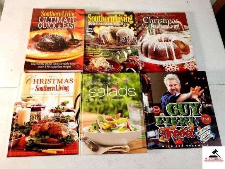 SOUTHERN LIVING COOKBOOKS ULTIMATE QUICK & EASY - 2004 ANNUAL RECIPIES - CHRISTMAS WITH SOUTHERN LIVING 2005, 2006 - SIMPLE BUT PERFECT SALADS - GUY FIERI FOOD, COOKIN 'IT, LIVIN' IT, LOVIN' IT - (UPSTAIRS) image
