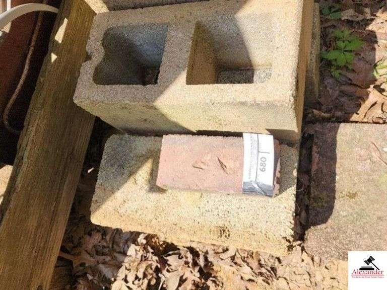 CONCRETE BLOCKS - 2 CONRETE PAVERS - 4 TAPERED HOUSE BLOCKS - (IMP SHED) image