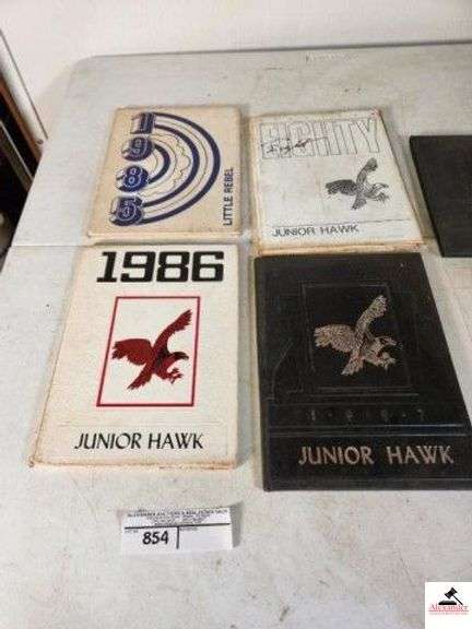 1984-85 LITTLE REBEL ANNUAL 1986 JUNIOR HAWK, 1987 JUNIOR HAWK, 1988 JUNIOR HAWK - SOUTH SIDE JUNIOR HIGH SCHOOL, JACKSON, TN - SOUTHSIDE HIGH SCHOOL HIGH SCHOOL DIPLOMA - CLASS OF 1964 - NANCY NANCE - MAY HAVE WRITING IN ANNUALS - (UPSTAIRS) image