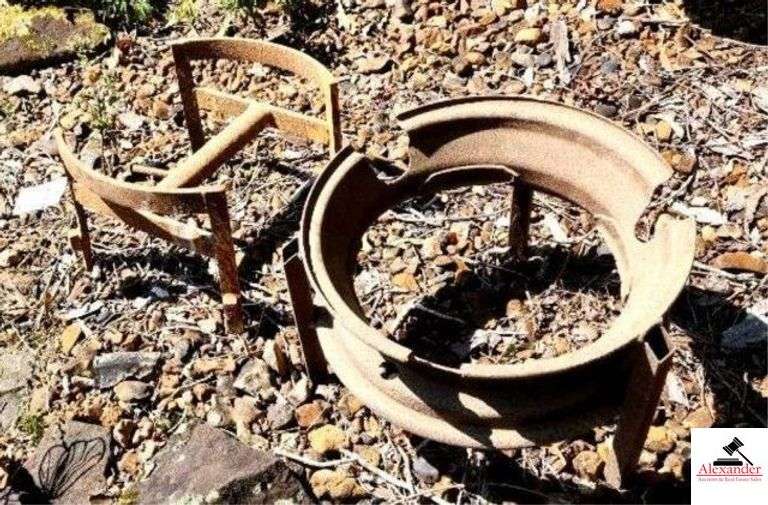 (2) IRON STANDS FOR KETTLE COOKERS image