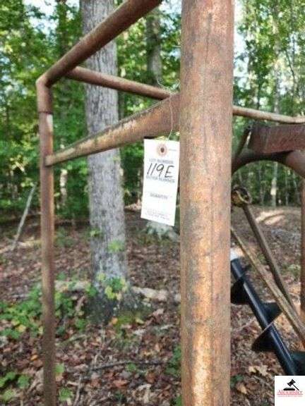 STEEL FRAME RACK- SHOP MADE PIPE - 43" DEEP 72" WIDE - 75" TALL - 1/2" PIPE - (WOODS) image