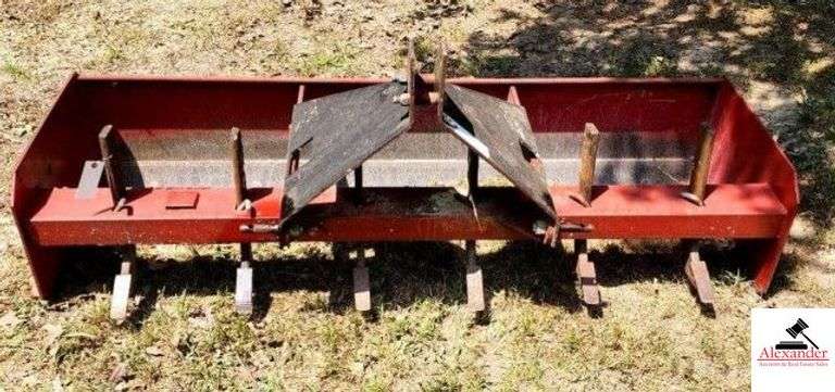 AG EQUIPMENT BOX BLADE 7' 3PT SCARE FINE TEETH - REAR TRAILER HITCH - image