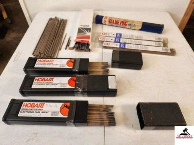 WELDING RODS - HOBART 7014 5/32" 7 (2) 7014 1/8" - (3) HOBART 7014 3/32" 1LB - VALUE PAC - LINCOLN ELECTRIC 3/32" X 12" - (TRAILER) image