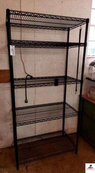 BLACK WIRE STORAGE - 5 SHELVES - 46" WIDE X 74" TALL X 18" DEEP (SHOP) image