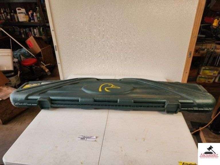 SAFESHOT DUCKS UNLIMITED OVERSIZED SINGLE GUN CASE MODEL 6480SD - FLAMBEAU - CAMO GREEN - (TRAILER) image