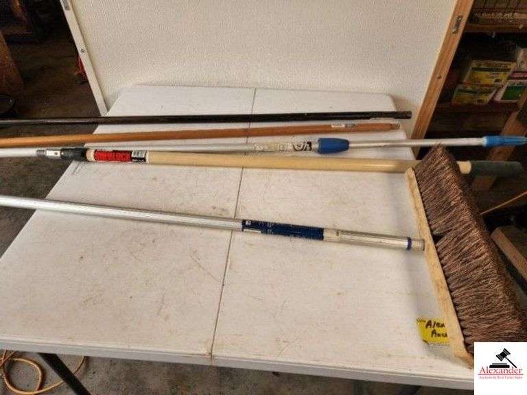 (2) SLIDE LOCK TRAILER BARS NEW DRAWER SLIDES - (2) CAULKING GUNS - (SHOP) image