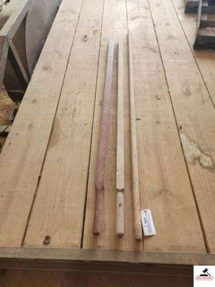3 NEW WOOD HANDLES - POST HOLE DIGGER HANDLES MOP HANDLE (TOOL SHED) image
