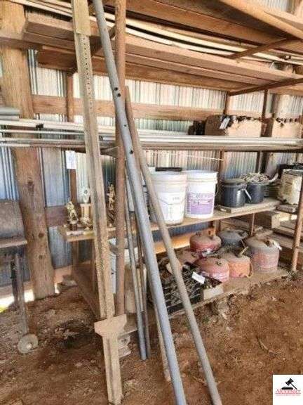 STRAIGHT COPPER TUBING PIPES - GALVANIZED RODS - USED PIPE - PC. OF BLACK PIPE (TOP SHELF) - PIPE ONLY - METAL SIGN POST -  (IMP. SHED) image