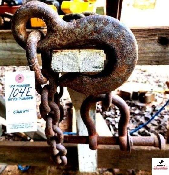 HEAVY DUTY SNATCH CHAIN - LARGE HOOK HEAVY DUTY CLEVIS - TRIPLE BLOCK PULLEY (IMP. SHED) image