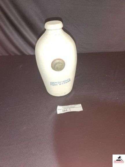 HENDERSON STONEWARE FOOT WARMER - DORCHESTEN POTTERY, BOSTON MASS. - 5" BASE - 11" TALL - (LR) image