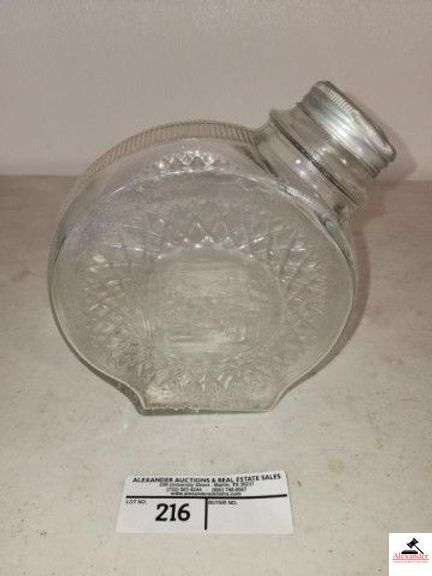 VINTAGE BEVERAGETTE JAR WITH ALUMINUM TOP - (BACK BEDROOM) image