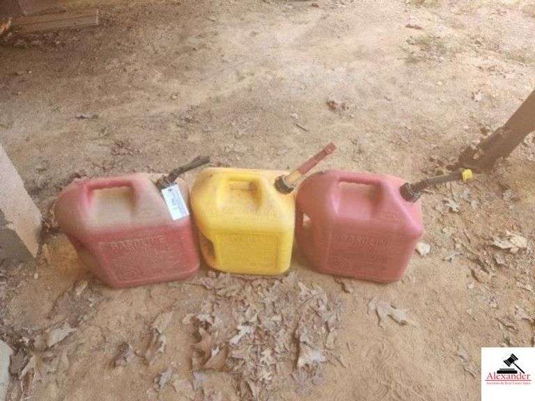 (2) 5GAL GAS CANS - 5GAL DIESEL CAN (IMP SHED) image