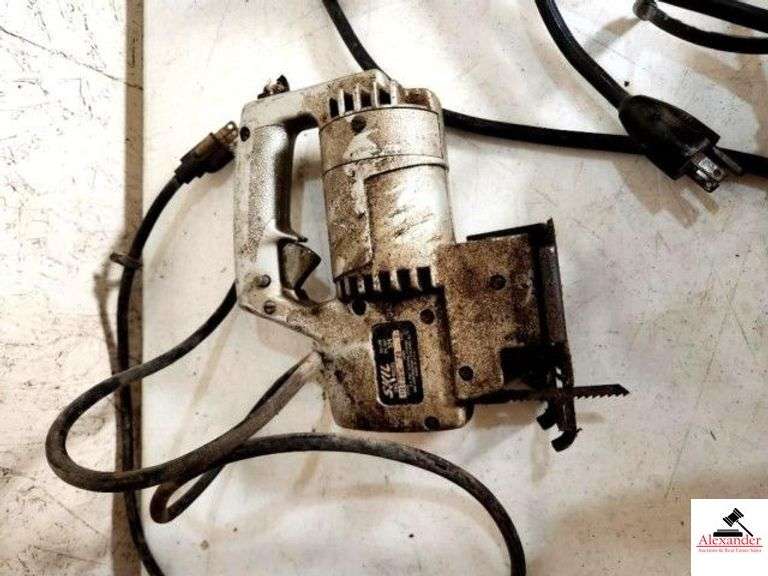 MILWAUKEE MAGNUM DRILL CORD TAPED - RUNS - SKIL JIG SAW #524 - RUNS - MILWAUKEE POWER SAW - RUNS - CORD TAPED - (SHOP) image
