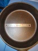 3 notch Lodge, heat ring #6 cast iron skillet, MM 2. CASTING IMPERFECTION; NOT CRACKED!