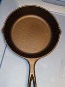 Lodge #5 cast iron skillet, seasoned and ready to go