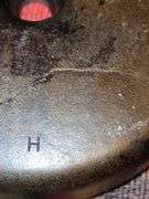 Cast iron #8 corn bread skillet, 8 pieces, MM H