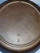 3 notch Lodge cast iron skillet #5, MM D2