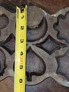 Vintage Cast Iron Cookie Baking Molds with Heart, Christmas Tree, Rooster, Moon, Star, House, and more.