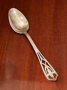 Sterling Silver 5 O'Clock Teaspoon with pierced design handle (pattern #100) by R. Wallace & Sons (1910)