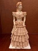 Antique Heirlooms of Tomorrow porcelain lady figurine with very detailed lace gown…..14-1/2” tall
