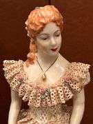 Antique Heirlooms of Tomorrow porcelain lady figurine with very detailed lace gown…..14-1/2” tall