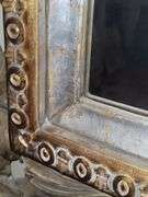 Gorgeous extra large ornate wood framed beveled edge mirror, 70" X 46"