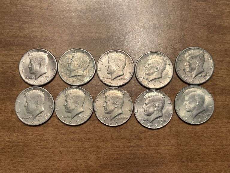 (10) Kennedy Half Dollars….1971, 1971-D, 1977, 1981-P and 1984-P image