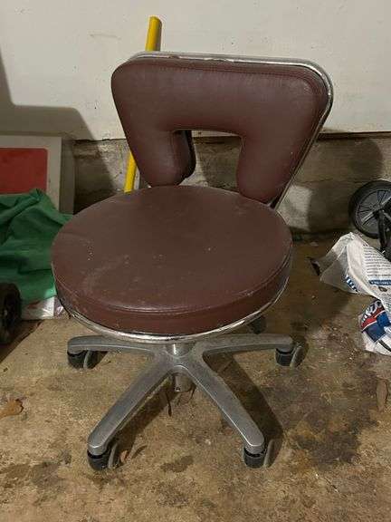 Vintage MCM shop/office stool image