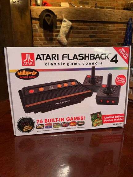 Vintage ATARI FLASHBACK 4…..unknown if complete but in original box image